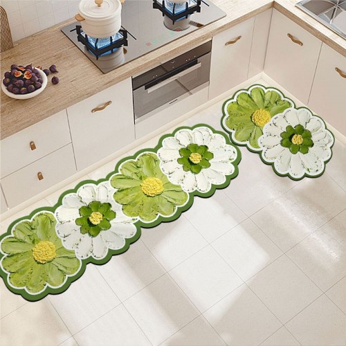 Flower Kitchen Floor Mat Non Slip