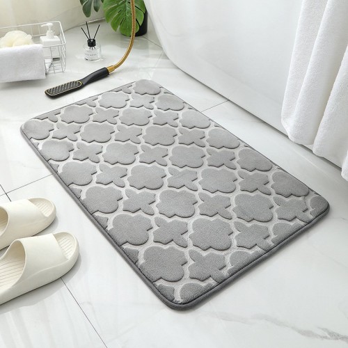 Fashionable Flannel Embossed Floor Mat