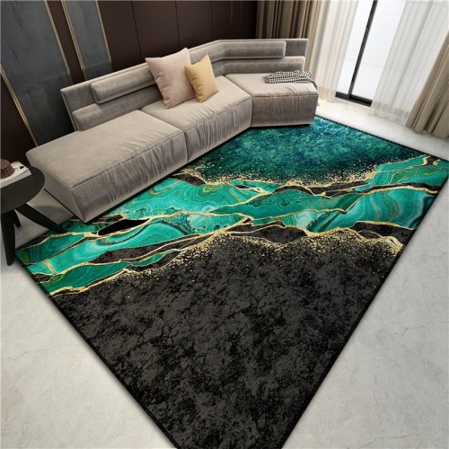 Glossy Abstract Square Floor Mat