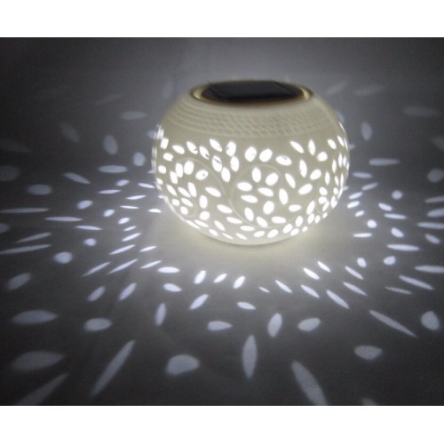 Solar Garden Light Big Apple Solar Ceramic Light Solar LED Night Light Soft Light Decorative Light