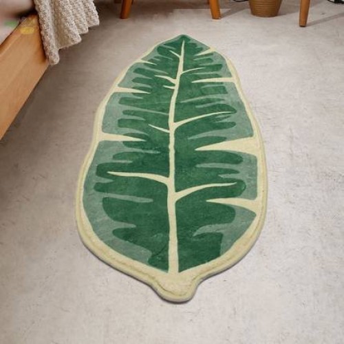 Household Leaf Modeling Cashmere Floor Mat