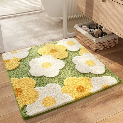Square Bathroom Absorbent Floor Mat