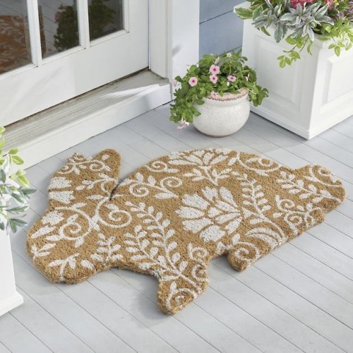 Rabbit Flannel Floor Mat Household Entrance Door Floor Mat